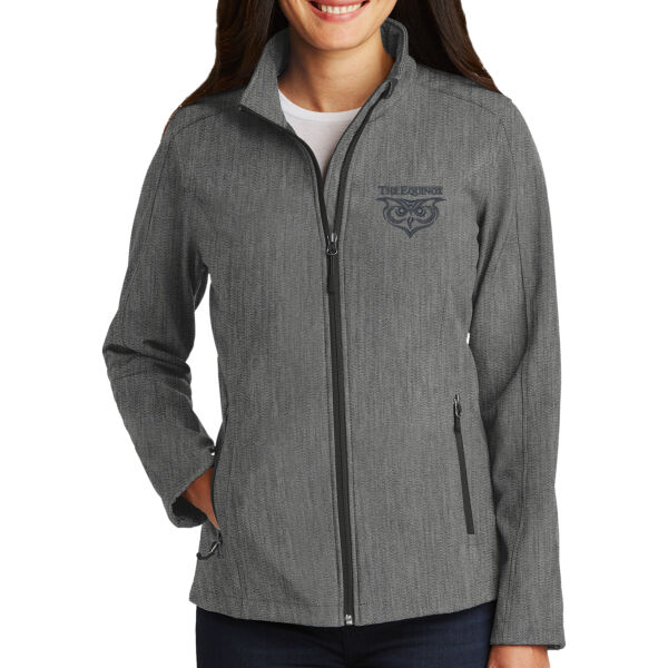 Ladies Core Soft Shell Jacket  (Black Logo)  Thumbnail